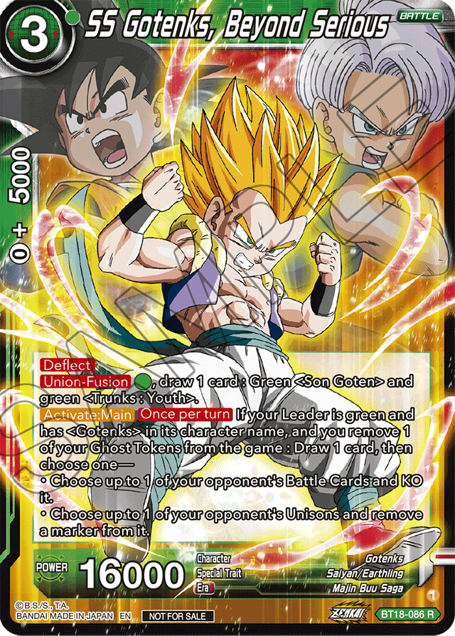 SS Gotenks, Beyond Serious (Zenkai Series Pack Vol.1) - Tournament Promotion Cards - Promo - BT18-086
