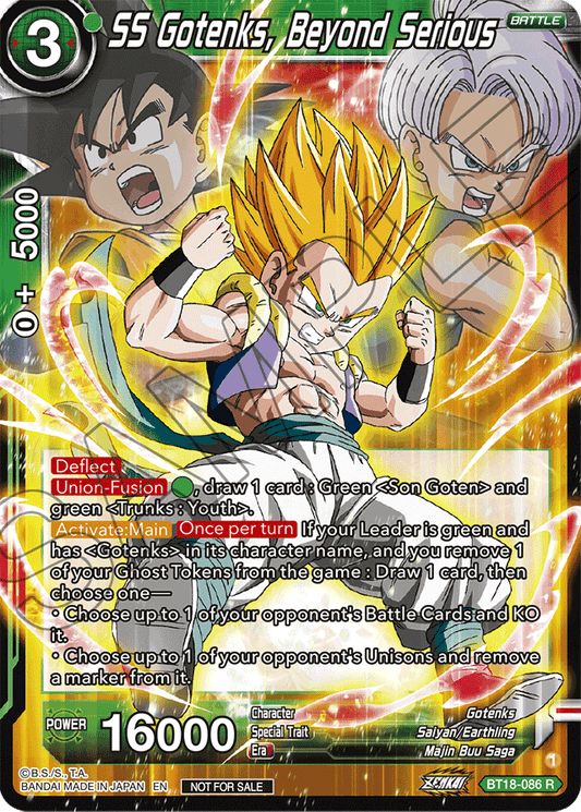 SS Gotenks, Beyond Serious (Zenkai Series Pack Vol.1) - Tournament Promotion Cards - Promo - BT18-086