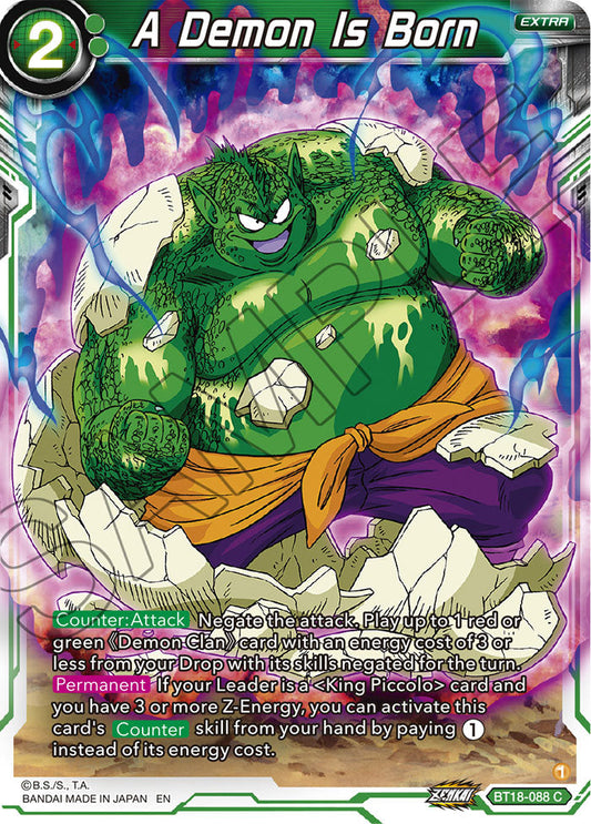 A Demon Is Born - Dawn of the Z-Legends - Common - BT18-088