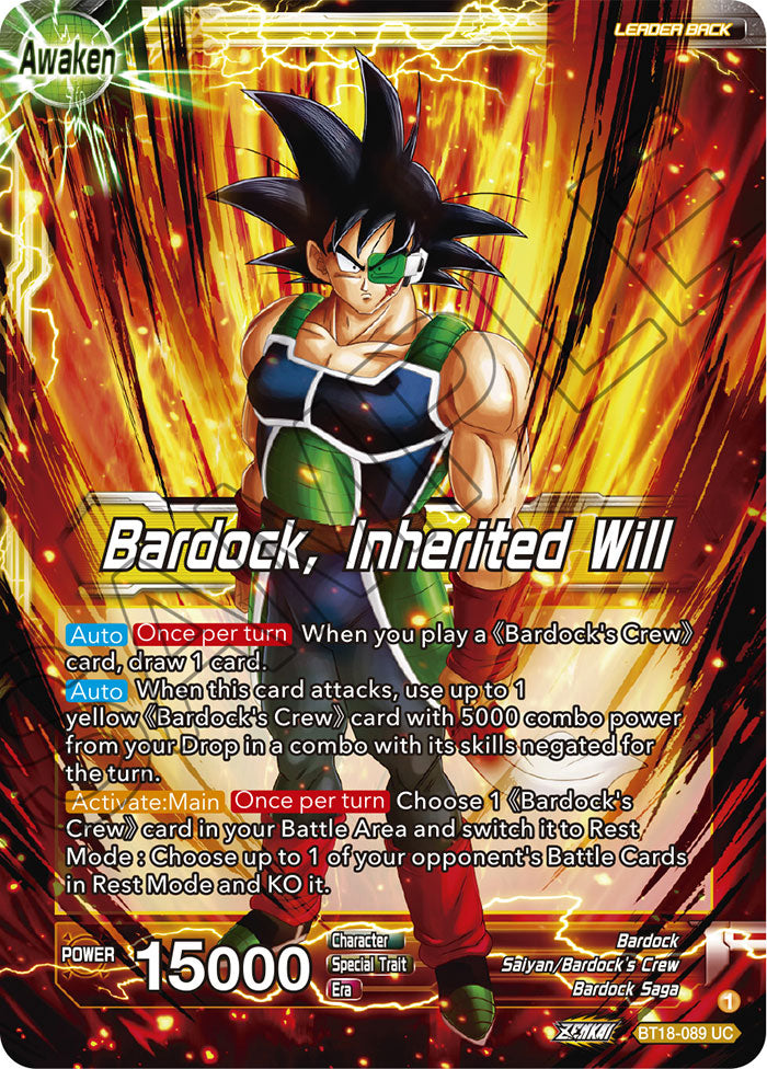 Bardock's Crew // Bardock, Inherited Will - Dawn of the Z-Legends - Uncommon - BT18-089