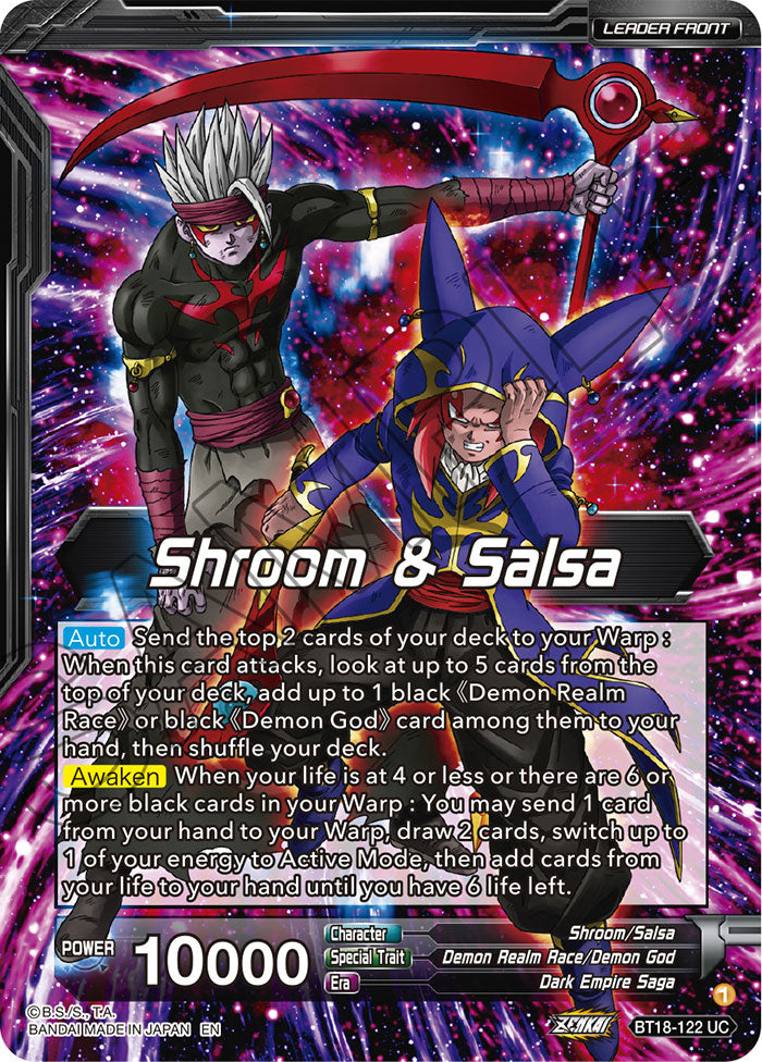 Shroom & Salsa // Demon God Shroom & Salsa, Deadly Genius - Dawn of the Z-Legends - Uncommon - BT18-122