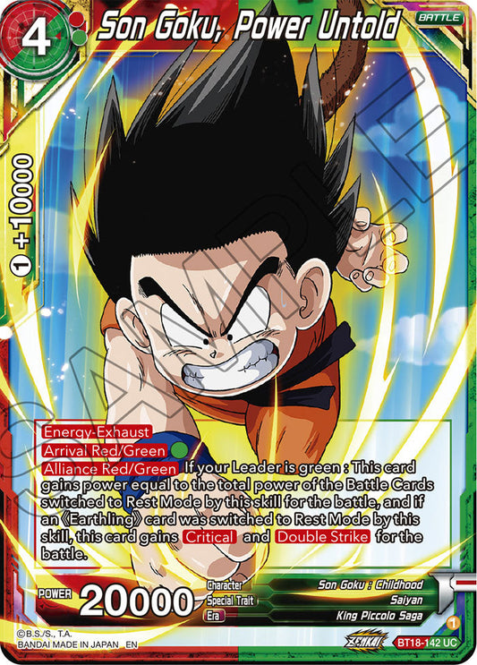 Son Goku, Power Untold - Dawn of the Z-Legends - Uncommon - BT18-142
