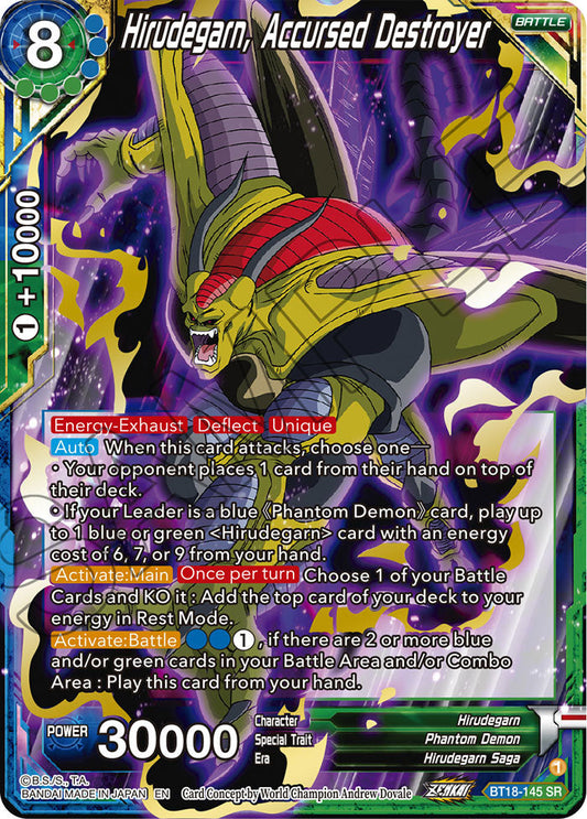 Hirudegarn, Accursed Destroyer - Dawn of the Z-Legends - Super Rare - BT18-145