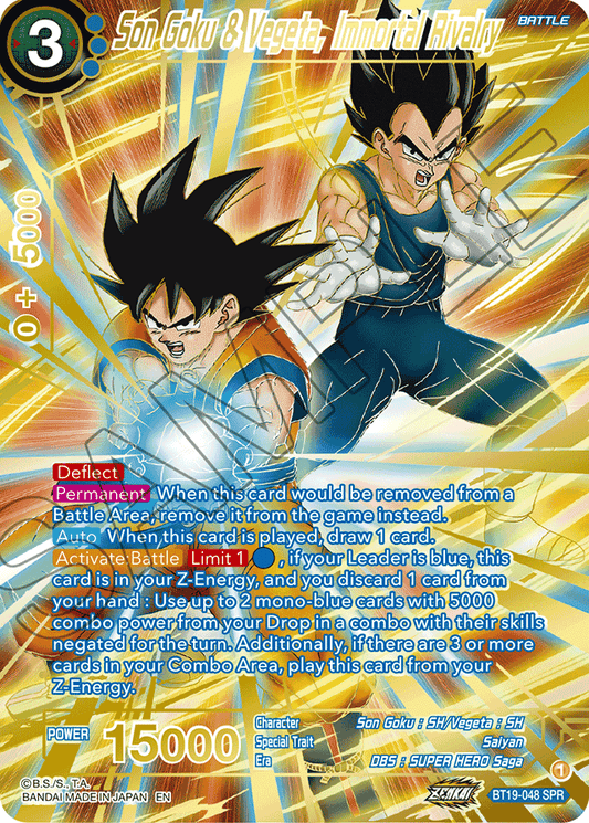 Son Goku & Vegeta, Immortal Rivalry (SPR) - Fighter's Ambition - Special Rare - BT19-048