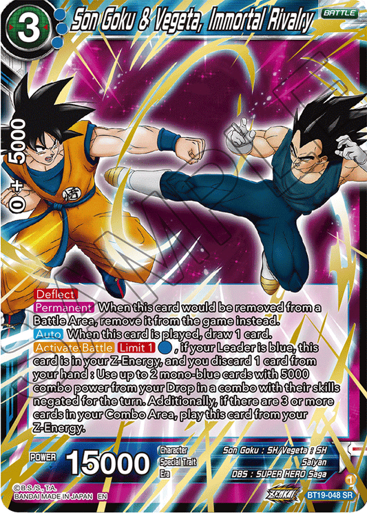 Son Goku & Vegeta, Immortal Rivalry - Fighter's Ambition - Super Rare - BT19-048