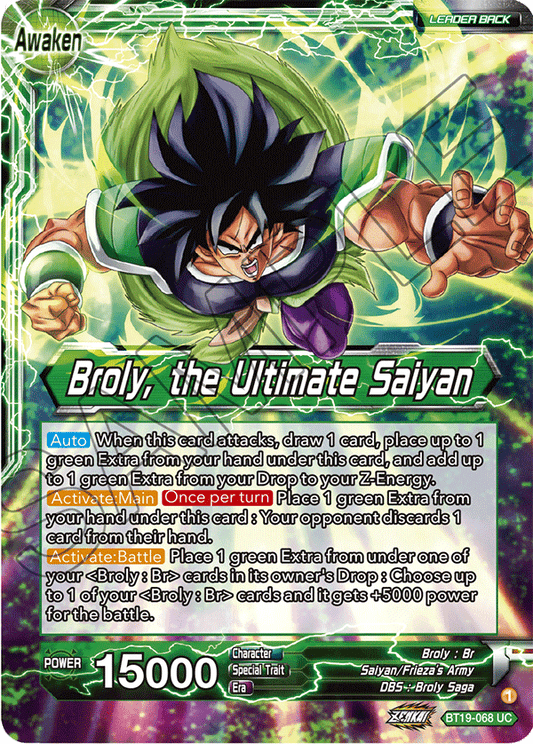 Broly // Broly, the Ultimate Saiyan - Fighter's Ambition - Uncommon - BT19-068