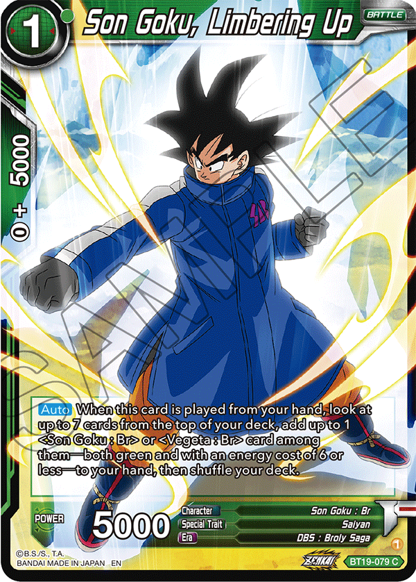 Son Goku, Limbering Up - Fighter's Ambition - Common - BT19-079