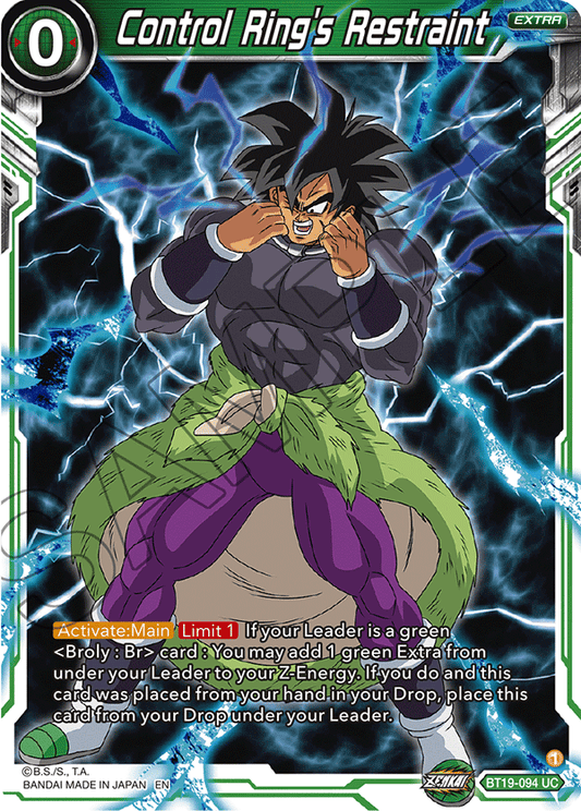 Control Ring's Restraint - Fighter's Ambition - Uncommon - BT19-094