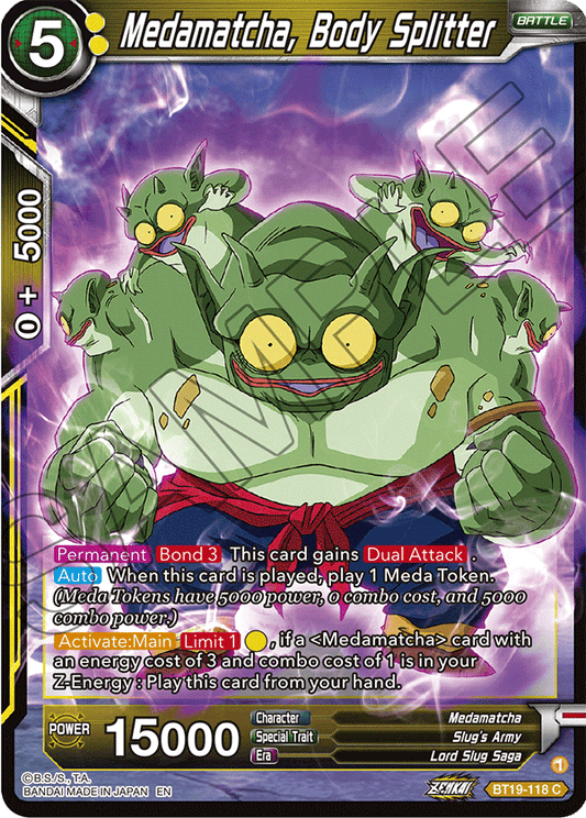 Medamatcha, Body Splitter - Fighter's Ambition - Common - BT19-118