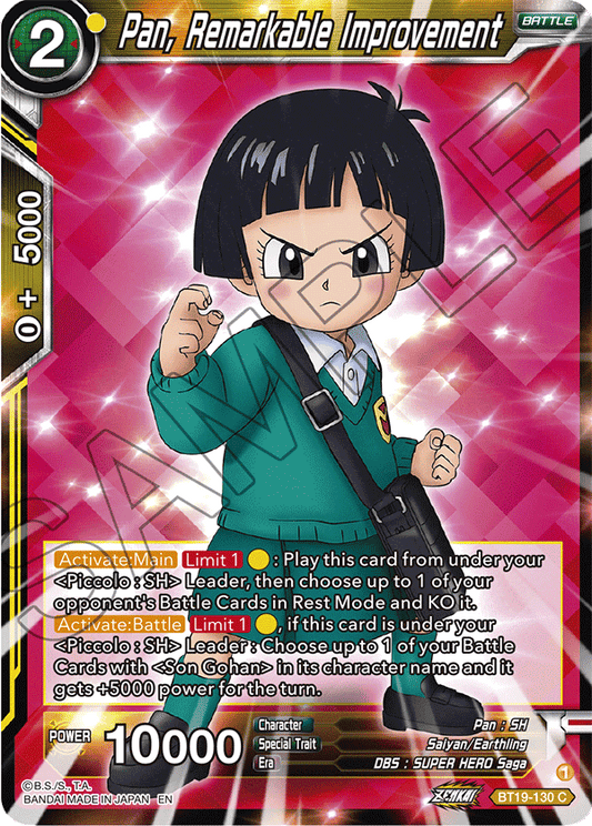 Pan, Remarkable Improvement - Fighter's Ambition - Common - BT19-130