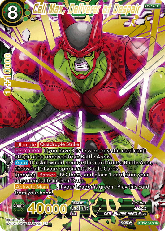Cell Max, Deliverer of Despair - Fighter's Ambition - Secret Rare - BT19-153