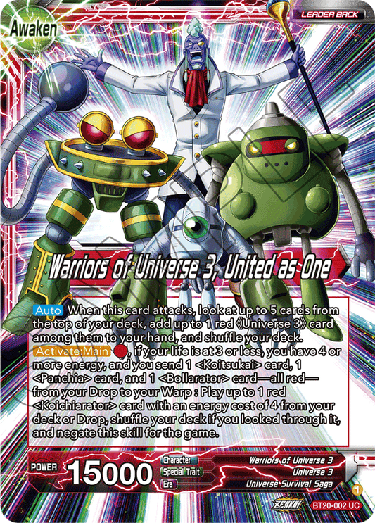 Paparoni // Warriors of Universe 3, United as One - Power Absorbed - Uncommon - BT20-002