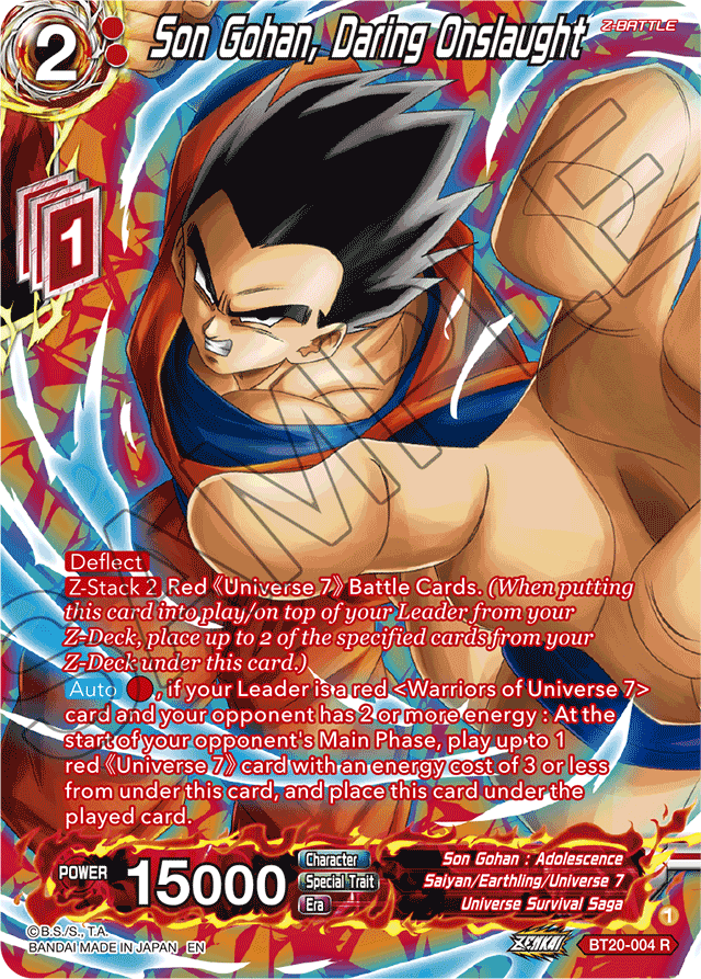 Son Gohan, Daring Onslaught (Silver Foil) - Power Absorbed - Rare - BT20-004