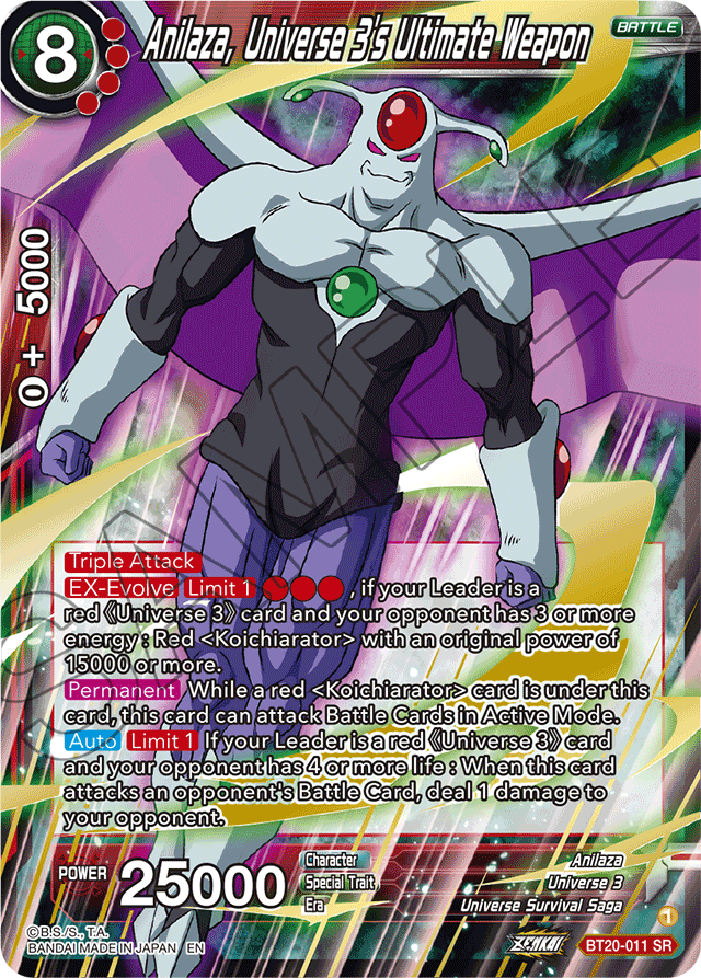 Anilaza, Universe 3's Ultimate Weapon - Power Absorbed - Super Rare - BT20-011