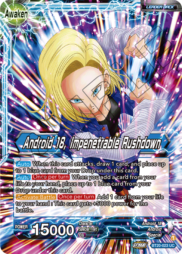 Android 18 // Android 18, Impenetrable Rushdown - Power Absorbed - Uncommon - BT20-023