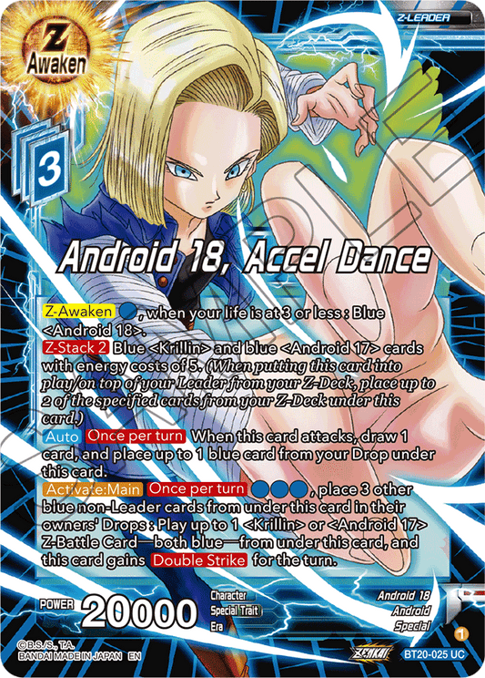 Android 18, Accel Dance - Power Absorbed - Uncommon - BT20-025