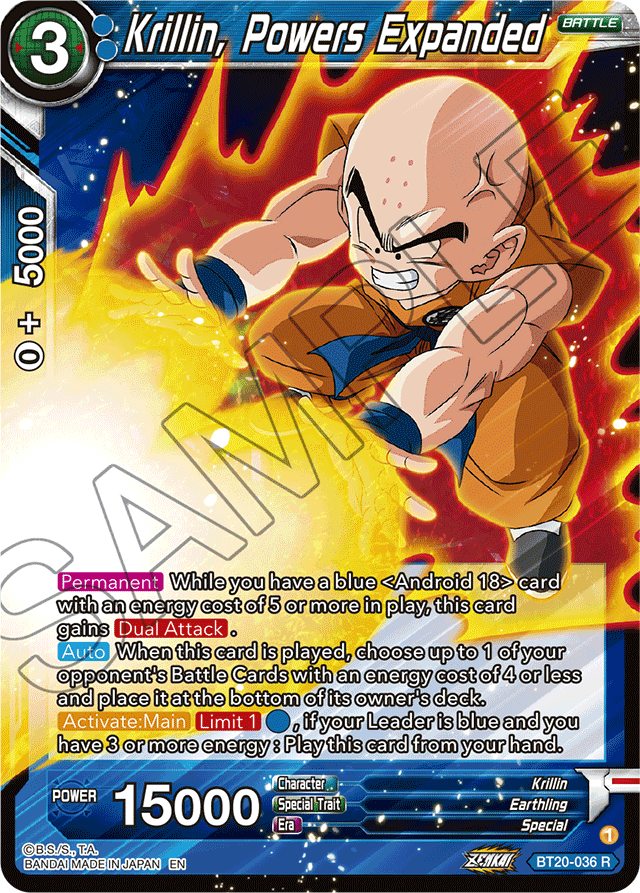 Krillin, Powers Expanded - Power Absorbed - Rare - BT20-036