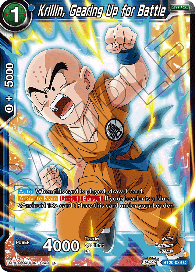 Krillin, Gearing Up for Battle - Power Absorbed - Common - BT20-039