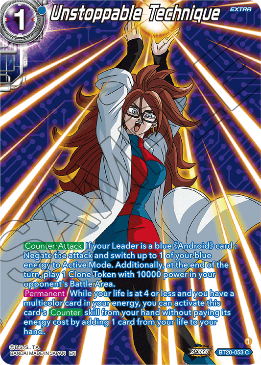 Unstoppable Technique (Silver Foil) - Power Absorbed - Common - BT20-053
