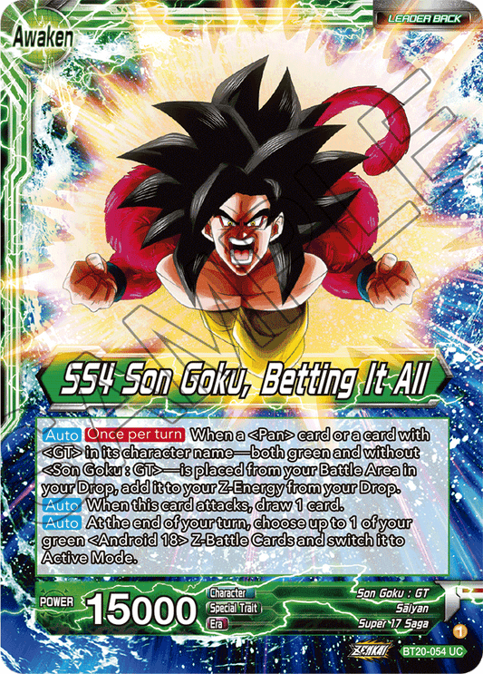 Son Goku // SS4 Son Goku, Betting It All - Power Absorbed - Uncommon - BT20-054