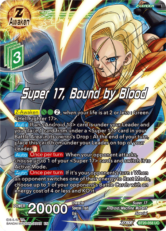 Super 17, Bound by Blood - Power Absorbed - Uncommon - BT20-058