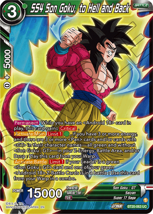 SS4 Son Goku, to Hell and Back - Power Absorbed - Uncommon - BT20-063