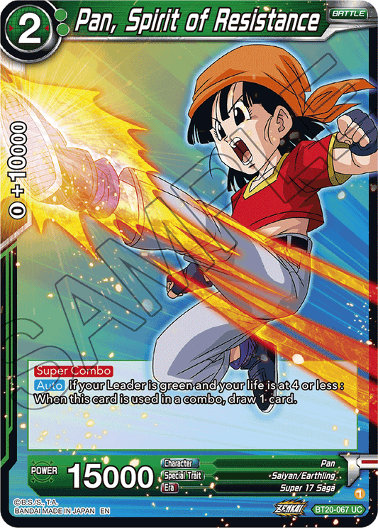 Pan, Spirit of Resistance - Power Absorbed - Uncommon - BT20-067