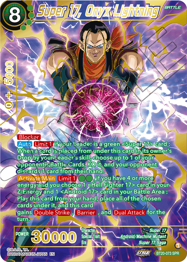 Super 17, Onyx Lightning (SPR) - Power Absorbed - Special Rare - BT20-073