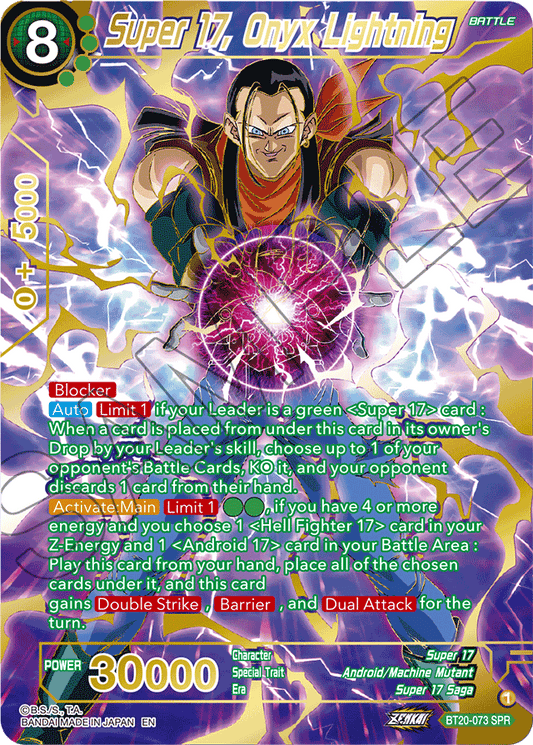 Super 17, Onyx Lightning (SPR) - Power Absorbed - Special Rare - BT20-073