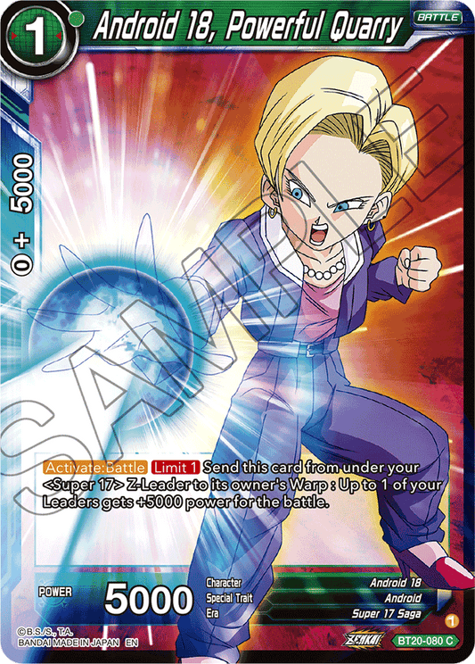 Android 18, Powerful Quarry - Power Absorbed - Common - BT20-080