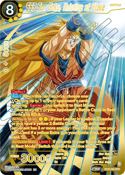 SS3 Son Goku, Universe at Stake (SPR) - Power Absorbed - Special Rare - BT20-095