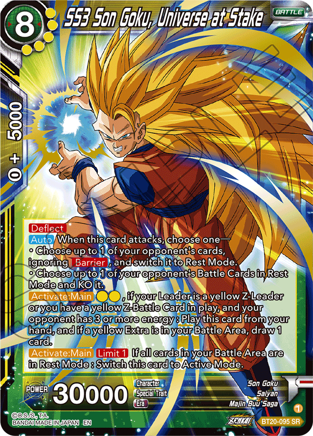 SS3 Son Goku, Universe at Stake - Power Absorbed - Super Rare - BT20-095