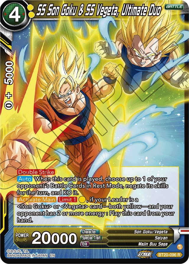 SS Son Goku & SS Vegeta, Ultimate Duo - Power Absorbed - Rare - BT20-096