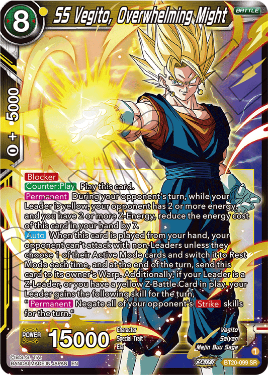 SS Vegito, Overwhelming Might - Power Absorbed - Super Rare - BT20-099