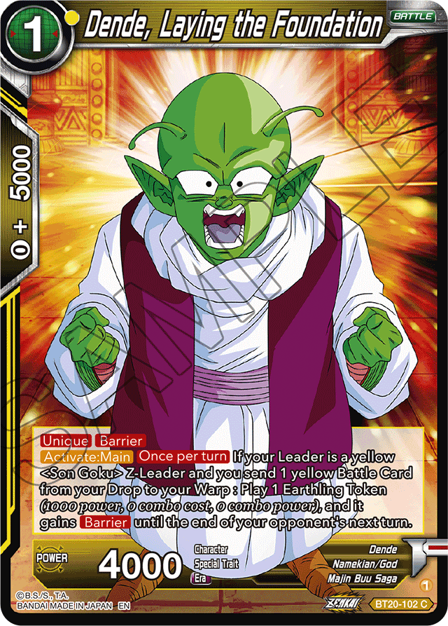 Dende, Laying the Foundation - Power Absorbed - Common - BT20-102