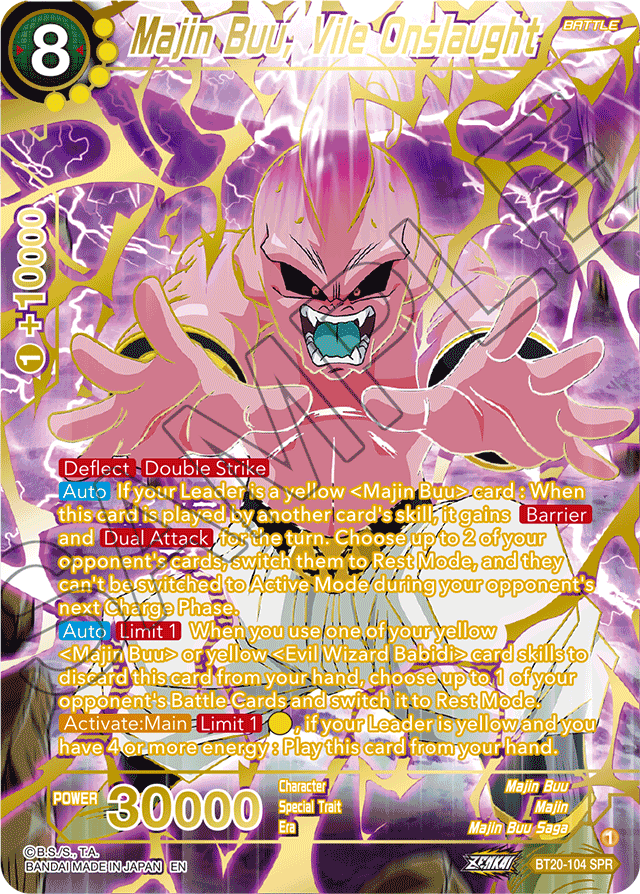 Majin Buu, Vile Onslaught (SPR) - Power Absorbed - Special Rare - BT20-104