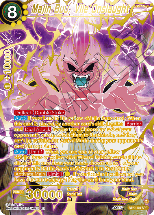 Majin Buu, Vile Onslaught (SPR) - Power Absorbed - Special Rare - BT20-104