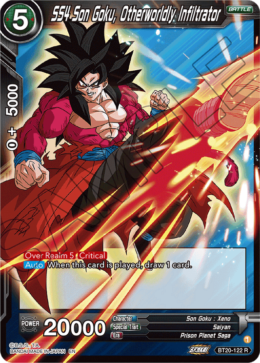SS4 Son Goku, Otherworldly Infiltrator - Power Absorbed - Rare - BT20-122