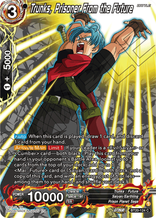 Trunks, Prisoner From the Future (Silver Foil) - Power Absorbed - Common - BT20-124