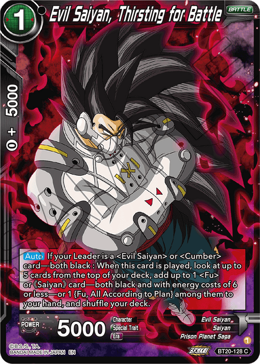 Evil Saiyan, Thirsting for Battle - Power Absorbed - Common - BT20-128