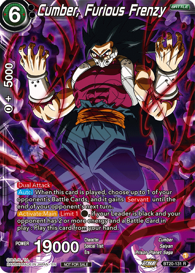 Cumber, Furious Frenzy (Zenkai Series Pack Vol.1) - Tournament Promotion Cards - Promo - BT20-131