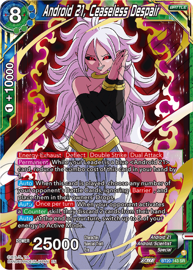 Android 21, Ceaseless Despair - Power Absorbed - Super Rare - BT20-143