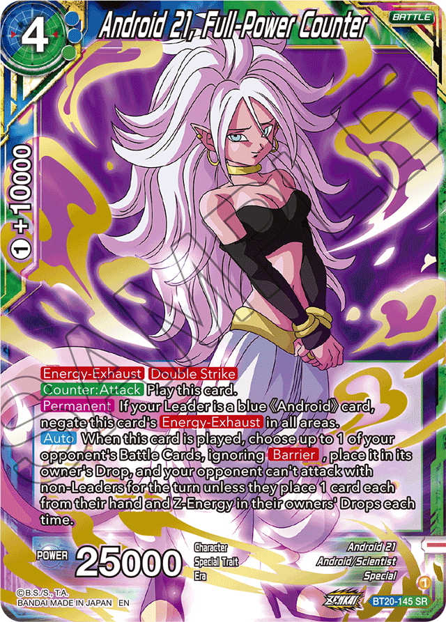 Android 21, Full-Power Counter - Power Absorbed - Super Rare - BT20-145