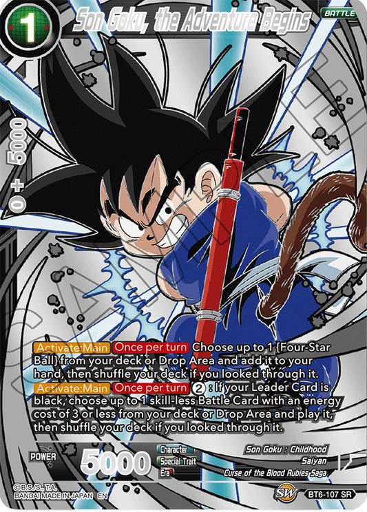Son Goku, the Adventure Begins - Collector's Selection Vol. 1 - Super Rare - BT6-107