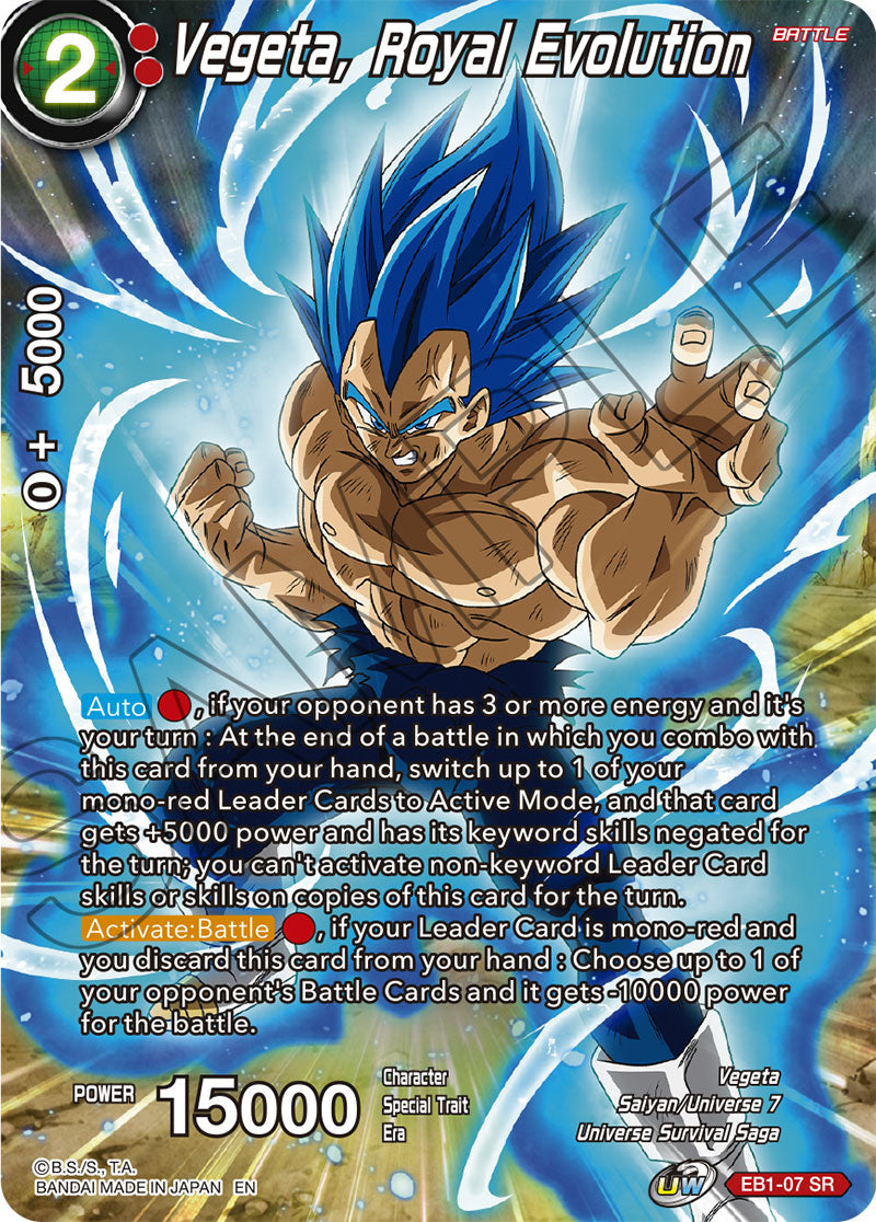 Vegeta, Royal Evolution - Theme Selection: History of Vegeta - Super Rare - EB1-07