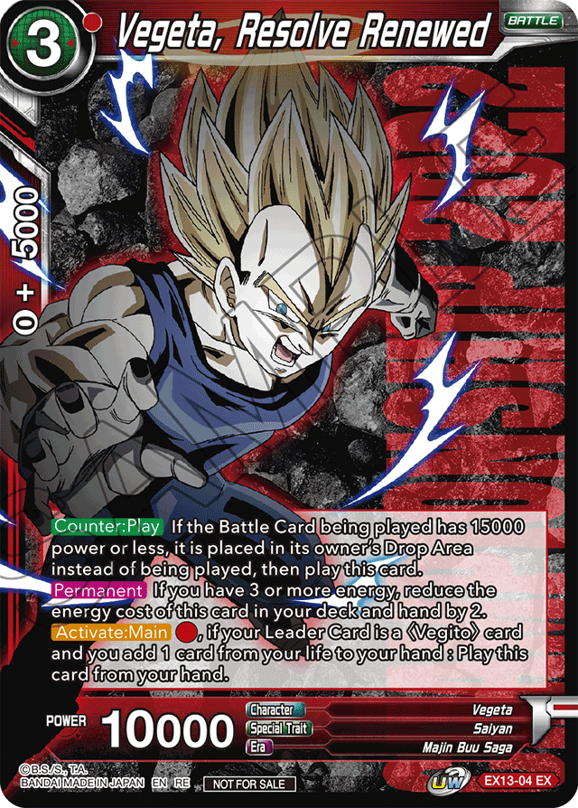 Vegeta, Resolve Renewed (Championship 2022 Celebration Pack) - Promotion Cards - Promo - EX13-04