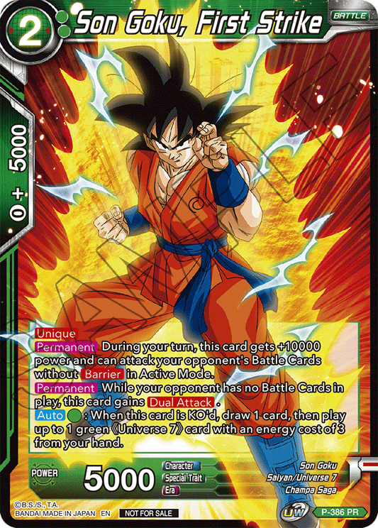 Son Goku, First Strike (Tournament Pack Vol. 8) - Tournament Promotion Cards - Promo - P-386