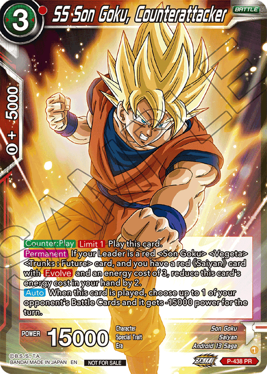 SS Son Goku, Counterattacker (Zenkai Series Tournament Pack Vol.2) - Tournament Promotion Cards - Promo - P-438