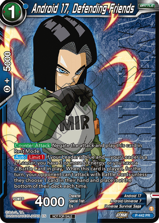 Android 17, Defending Friends (Winner) - Tournament Promotion Cards - Promo - P-442