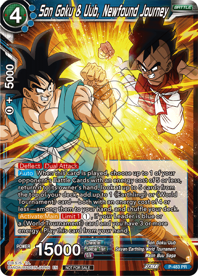 Son Goku & Uub, Newfound Journey (Zenkai Series Tournament Pack Vol.3) - Tournament Promotion Cards - Promo - P-483
